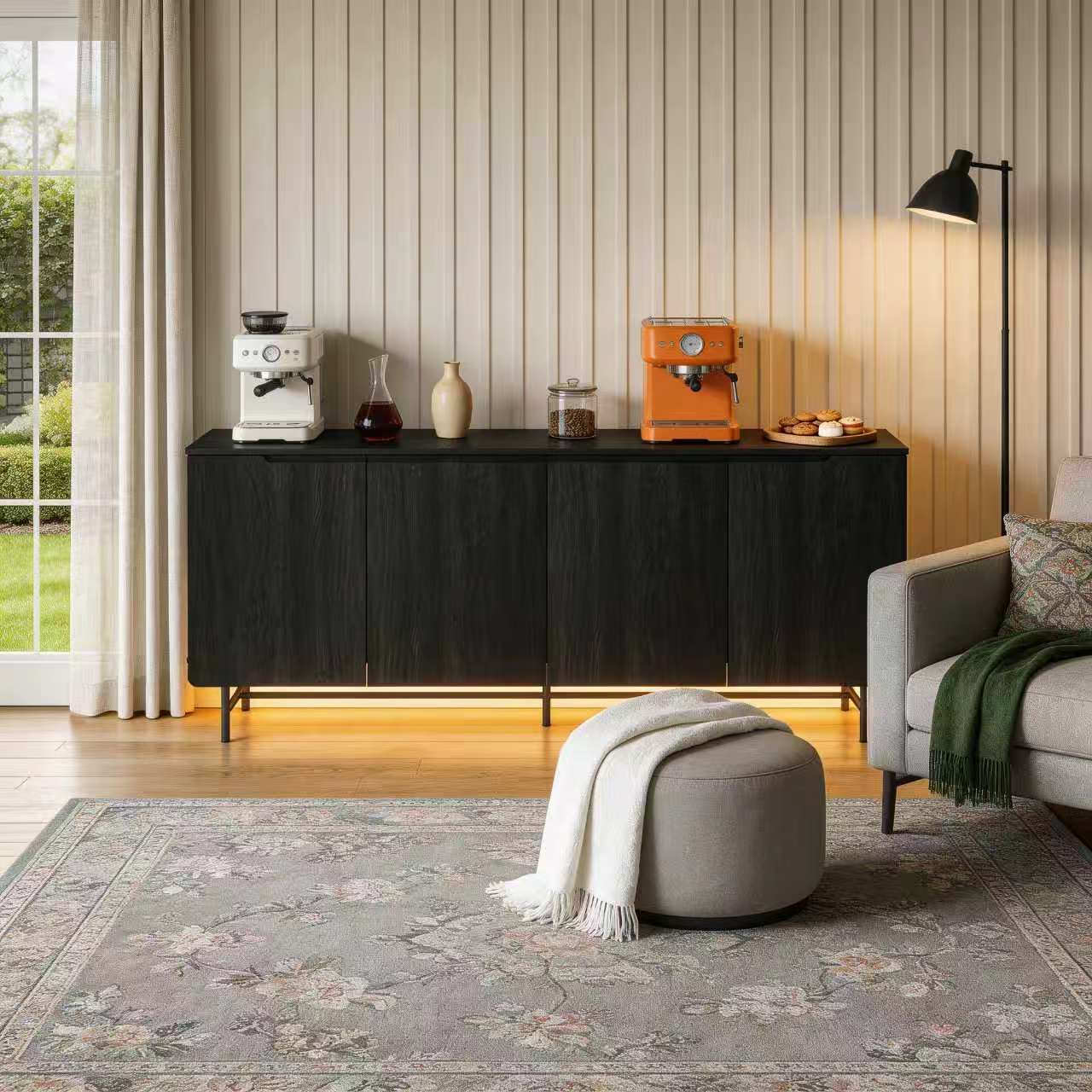 Credenza Office Storage - Lemari Samping Besar 68 inci dengan
