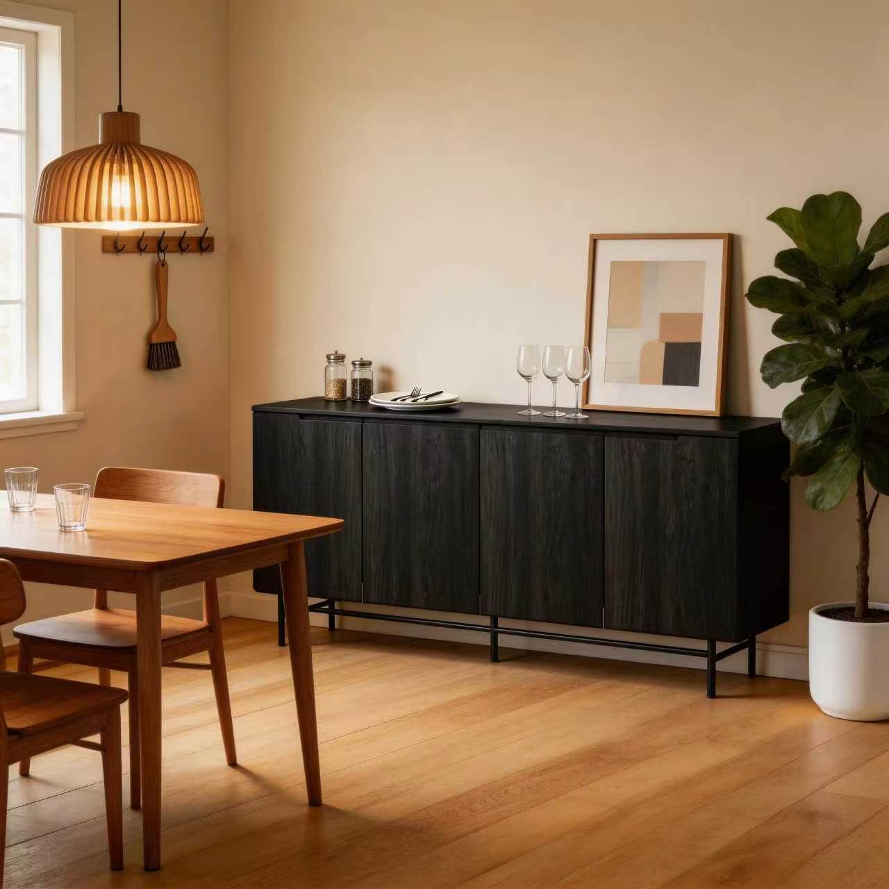 Lemari Samping Besar 68 inci d - Credenza Office Storage ulasan dan harga