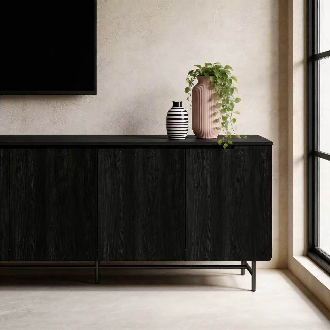 Lemari Samping Besar 68 inci d - Credenza Office Storage ulasan dan harga