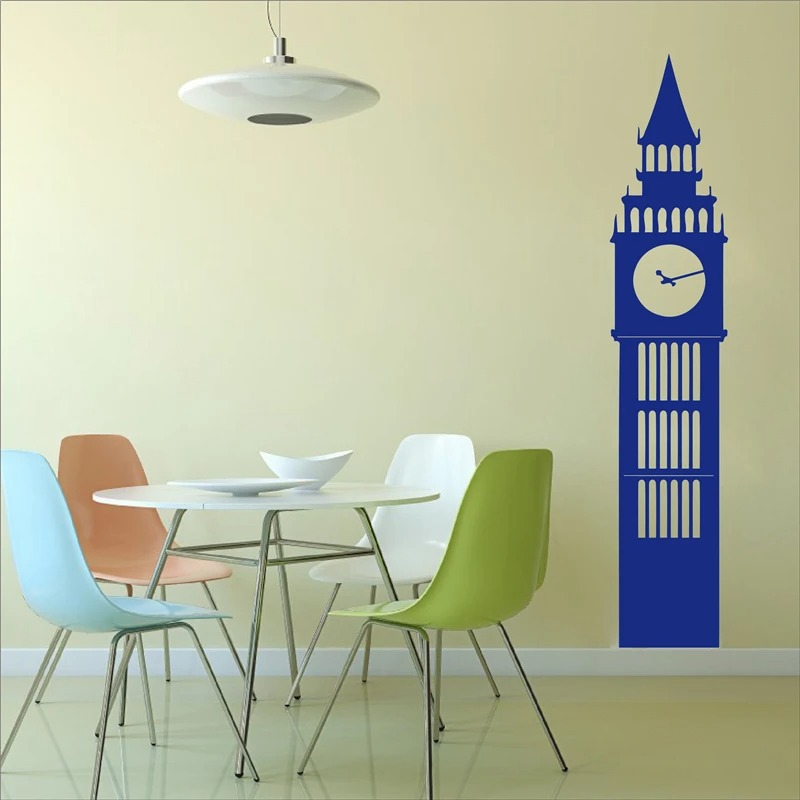 Stiker Dinding Jam Big Ben Lon - Office Furniture London ulasan dan harga
