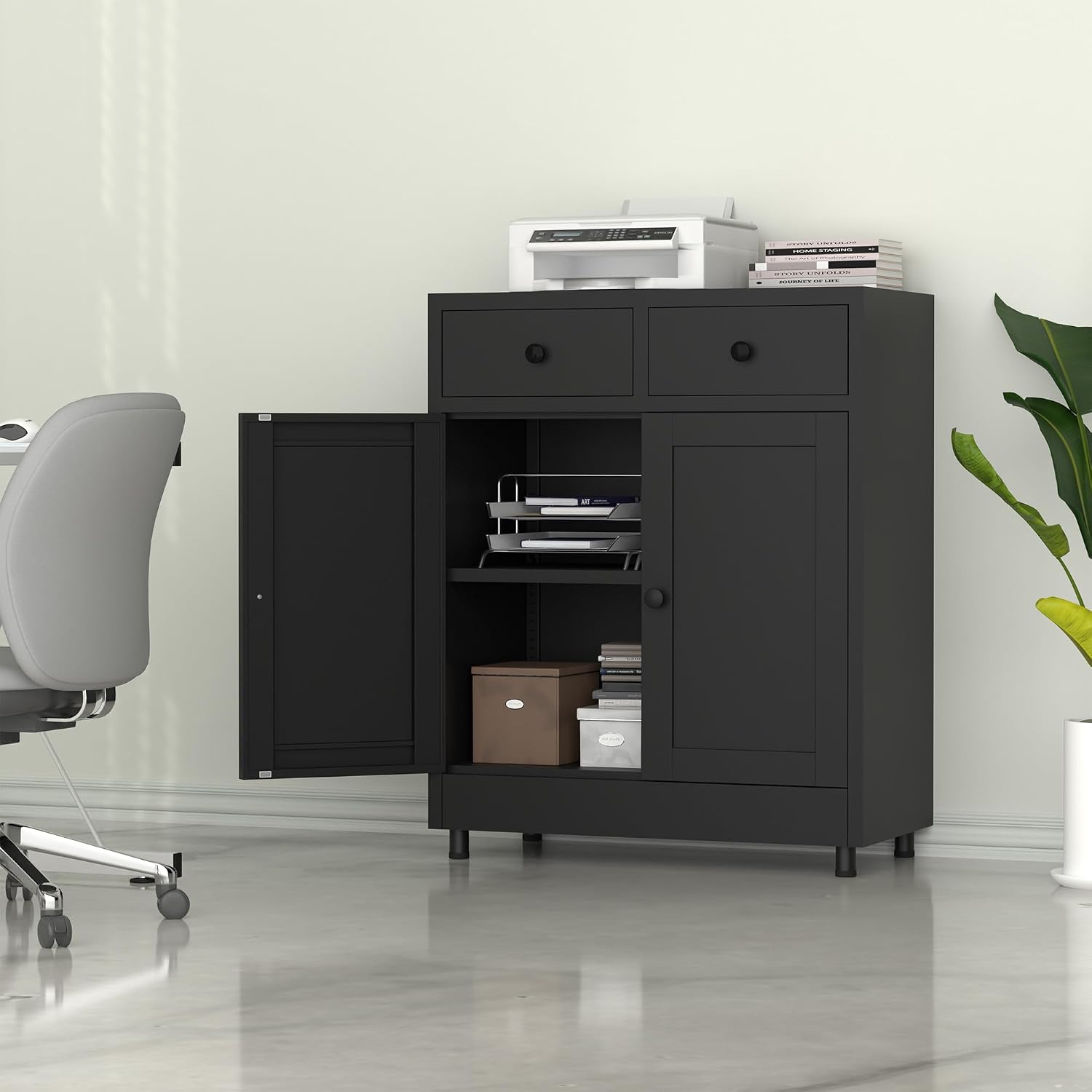 Lemari Penyimpanan Logam Denga - Credenza Office Storage ulasan dan harga