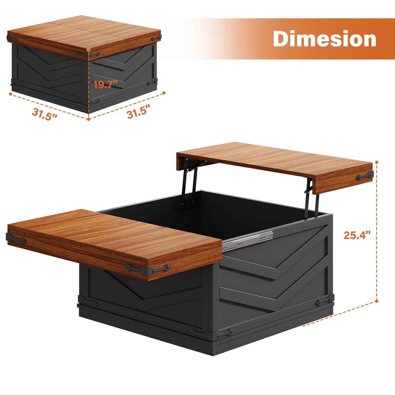Meja Kopi Lipat dengan Penyimp - Office Furniture Center ulasan dan harga