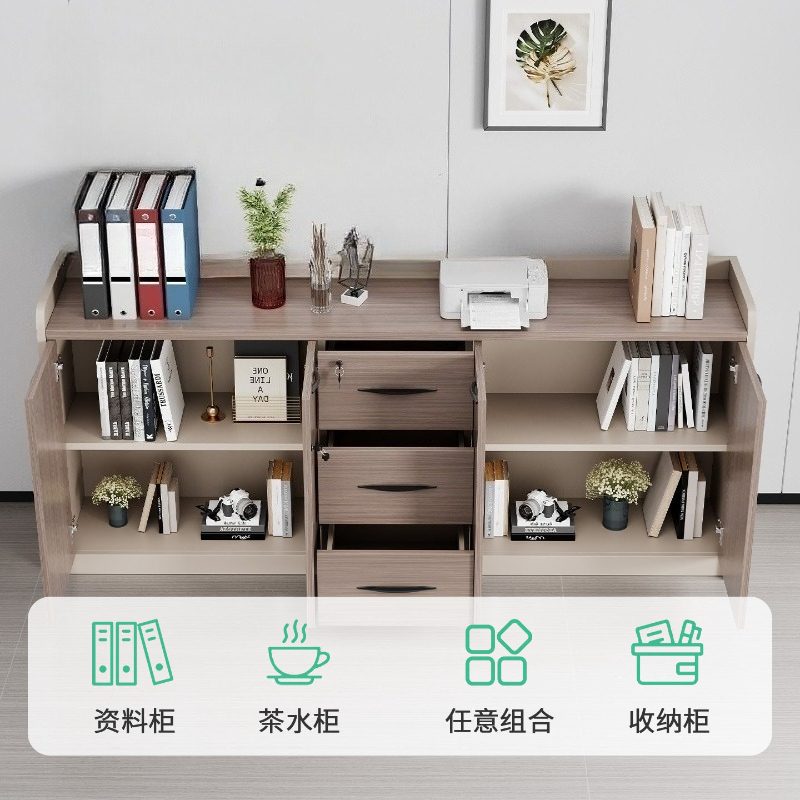 Lemari Penyimpanan Kantor Kayu - Credenza Office Storage ulasan dan harga